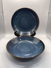 IKEA Ocean Blue Gladelig 8.5” Pasta Salad Soup Bowls Set Of 2