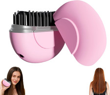Mini Hair Straightener,Rechargeable Portable Hair Straightener Brush,3-Speed