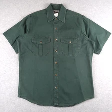 Vintage Master Sportsman Outdoor Prestige Jungle Fatigue Button Up Shirt Large L