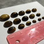 Tiger Eyes Lot 16 FlatBack Gems Shiny Polished Various Sizes Shapes — photo 8