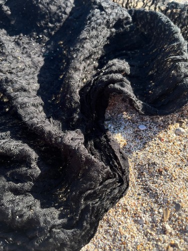 Black Linen Textured Fabric By 2 Meters, Sheer Sewing Fabric - Picture 2 of 17