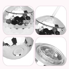 LED Disco Flash Ball Tumbler 20oz Reusable Plastic Cup with Lid  Straw 4 Set