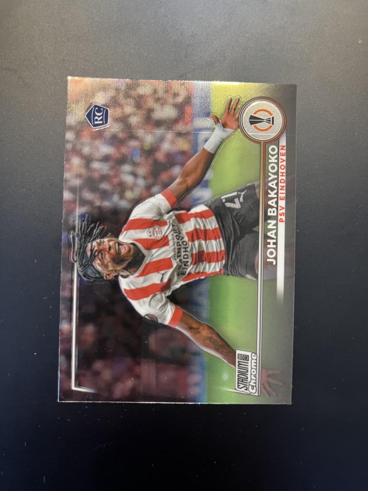 2022-23 Stadium Club Chrome UEFA Johan Bakayoko #50 Refractor RC PSV Eindhoven