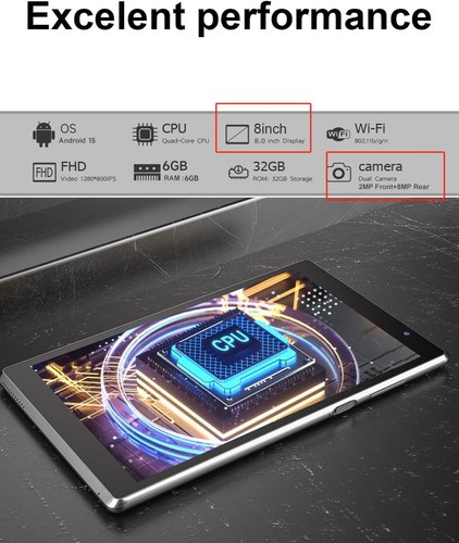 Tablet Android 15 Tablets 7 inch, 6GB RAM, 32GB ROM Support - Picture 2 of 7