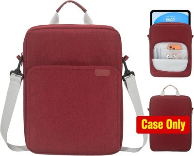 Case for iPad Pro/Air 11'' and Galaxy Tab A 11'' - Portable Sleeve Bag, Wine Red