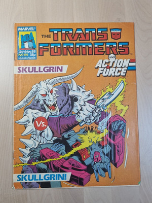 Transformers and Action Force Issue 191 UK November 1988 Marvel Comics Sleeved