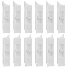 12 Pcs Window Tilt Latch Pairs Spring Loaded Sliding 12 Pcs, White