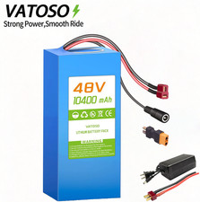 48V10.4 Lithium Battery with 30A BMS for Motorized Bicycle Max1200W