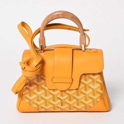 GOYARD Saigon Mini Soft Bag SAIGONMINTY08CL08P Handbag Yellow Women's #WSB8027
