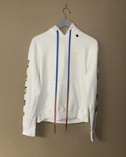 Size S - Off-White Acrylic Arrows Hoodie - White