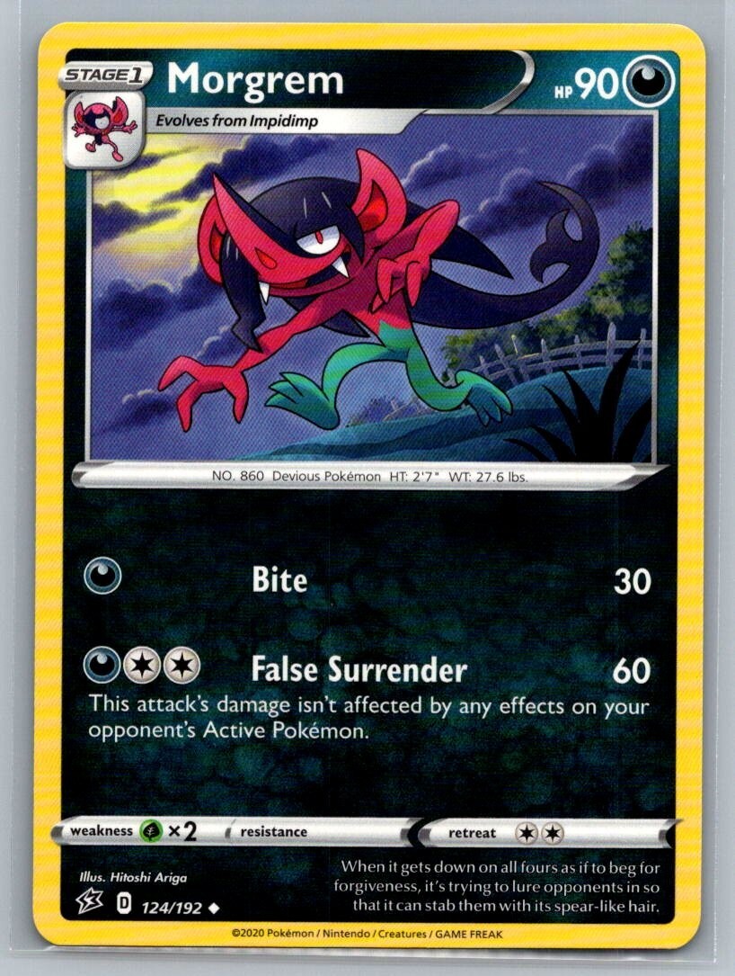 Morgrem 124/192 Rebel Clash Uncommon Pokémon TCG 2020