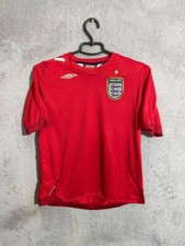 England Team Jersey Away football shirt 2006 - 2008 Red Umbro Young Size L