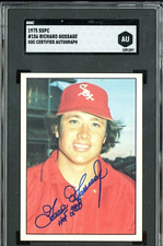 Richard Goose Gossage Auto 1975 SSPC #156 AUTO SGC Authentic Rookie Rare