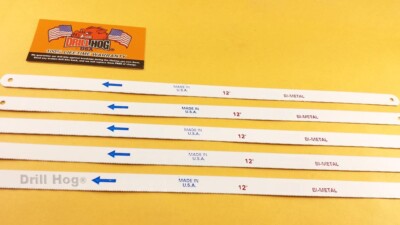 12'' HackSaw Blades COBALT M42 12x24 Hack Saw Blade Metal TPI BI-Metal Drill Hog 