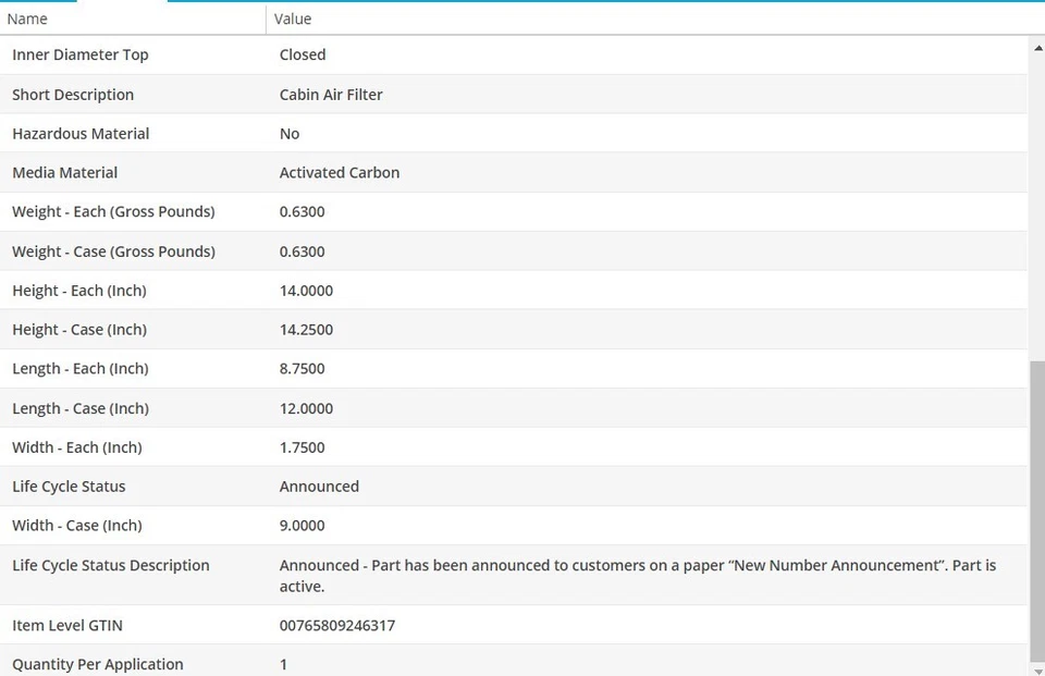 Filtro de aire de cabina WIX para PORSCHE CAYENNE 2003-2006 V8-4,5 L Foto 4 de 4