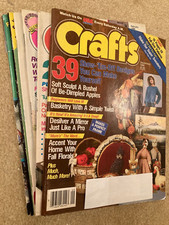 Lot of 6 Crafts Magazines - Paper Quilting/Easter/Fall Floral/Sweaters~1986-1996