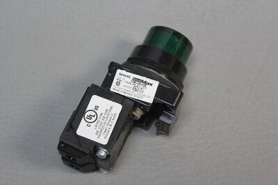 NEW SIEMENS PILOT LIGHT GREEN 52BL4D3XB BLACK MAX LED 30MM