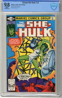 Savage She-Hulk  #16  CBCS  9.8   NMMT   Wht pgs  5/81  Direct Edition  See phot