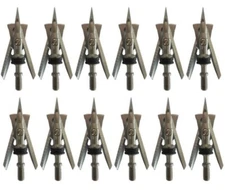12pcs Rage Hypodermic Trypan 2 Blade 100 Grain Cut Dia Expandable broadheads