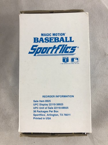 1987 Baseball Sportflics 36 Foil Packs w/ Original Case - Afbeelding 1 van 4