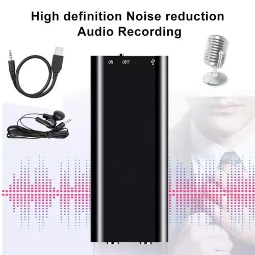 Verstecktes Mini Digital Diktiergerät 32GB Aufnahmegerät Tragbar Voice Recorder - Bild 2 von 15