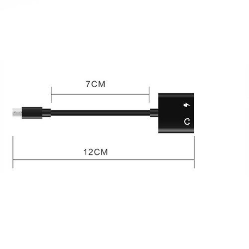 2 In 1 Type C To 3.5mm Headphone Adapter Audio Charger Black - 第 7/11 張圖片