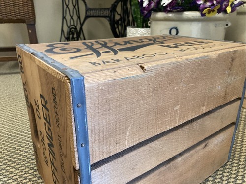 Vintage Wooden Beer Crate Effinger Brewing Baraboo Wisconsin Box CLEAN 1948 - Picture 22 of 24