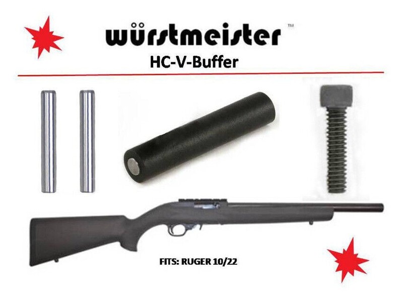 2 CUSTOM BUFFERS + TRIGGER GROUP PINS (2) + TAKEDOWN SCREW FOR RUGER 10/22