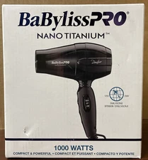 BaBylissPRO Nano Titanium Bambino Compact Dryer. New. Opened To Show Contents.