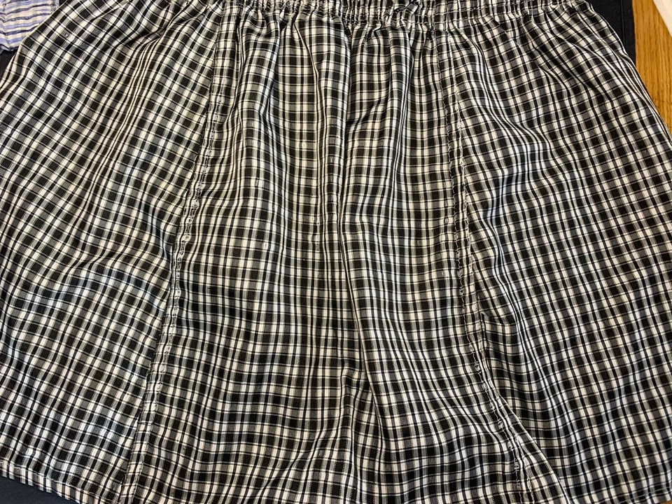 Michael Adams Men's Plaid Underwear Boxer Sz XLarge 40 X 42 Black White Vintage - Image 4 of 4