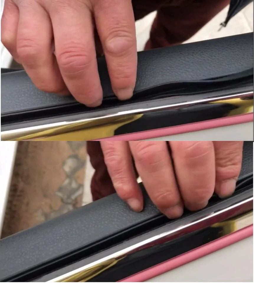 Tira de sellado de borde de vidrio para ventana lateral de automóvil 4M para decoración de goma para clima Foto 2 de 4