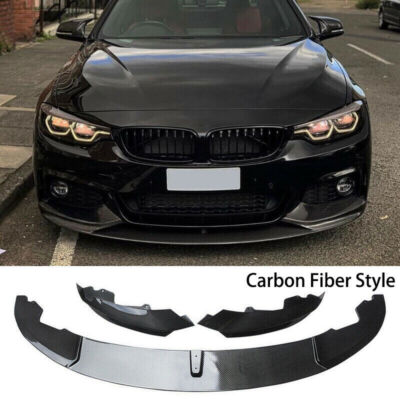For 2014-20 BMW F32 F33 F36 M Sport Front Bumper Lip Splitter Carbon Fiber Print