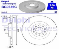 Delphi 2X Bremsscheibe Vorne Ø330 Mm BelüFtet FüR Alfa Romeo Stelvio 949_ 2.0