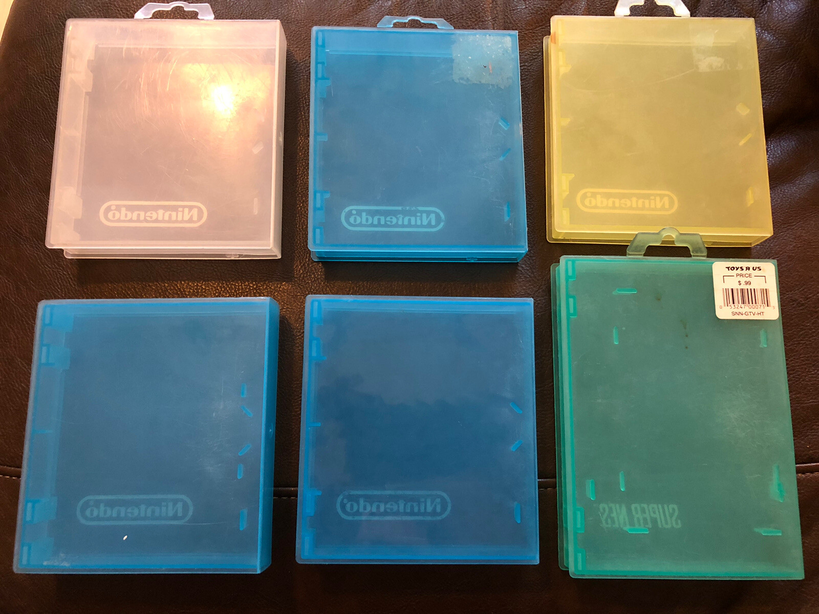 Nintendo Plastic Game Cases NES SNES Six Cases Total Free Shipping