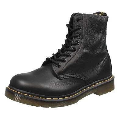 Dr. Martens 1460 Pascal - Black Virginia Nero - Donna Scarpe Stivaletti