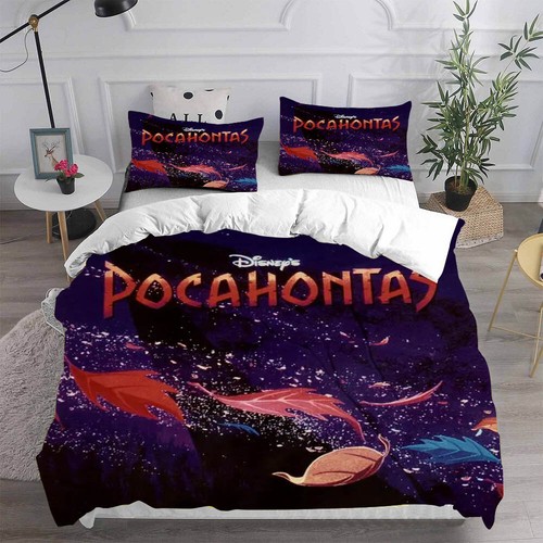 Cosplay Indian Princess Pocahontas 3D Bettbezug Bettwäsche Set Kissenbezug Quilt - Picture 24 of 26