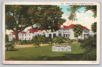 1915-30 Postcard Hotel Thomas Gainesville Florida FL