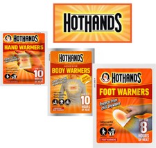 Hot Hands Hand Warmers & Foot Warmers Body Warmer Packs Pocket Heat Feet Gloves