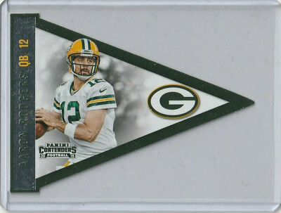 1 Aaron Rodgers 2015 Panini Contenders Pennant #P-2 GREEN BAY PACKERS Pack Fresh