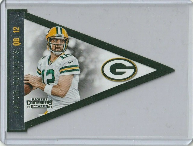 1 Aaron Rodgers 2015 Panini Contenders Pennant #P-2 GREEN BAY PACKERS Pack Fresh