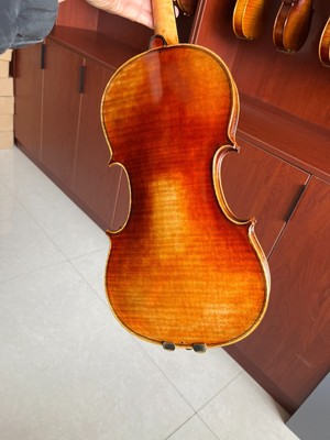Handmade 4/4 European violin flamed maple sweet sound free case nylon string