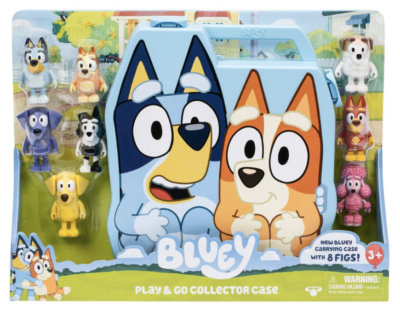 アメリカ限定bluey コレクターケースドールセット 8体セット Disney Bluey Play & Go Collector Case with Figures Exclusive New
