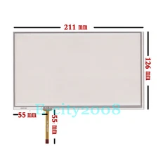 9.0inch Resistive Touch screen Digitizer glass For HSD090IDW1 211*126mm
