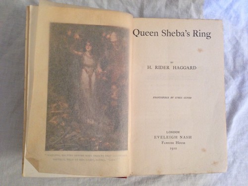 H Rider Haggard - Queen Sheba's Ring - 1st/1st 1910 Eveleigh Nash, Lost Race - Foto 4 di 9