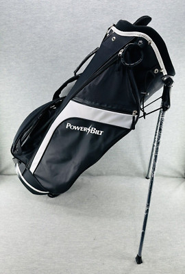 POWERBILT - 6-Way Golf Stand Bag Black/White