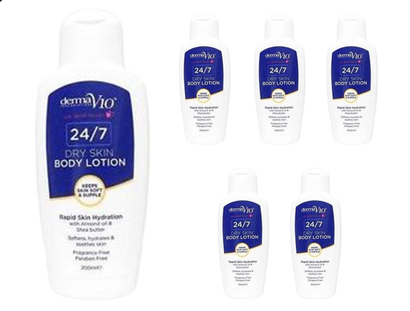 Dermav10 4X Derma V10 24/7 Dry Skin Body Lotion | Fragrance Free | Vegan -200Ml - Image 7