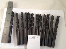 12 NEW 25/64" HIGH SPEED DRILL BITS 4-3/8" OVERALL LENGTH. USA MADE HSS {U987}