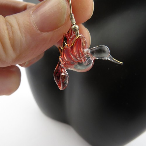 Kunstglas Kolibri Ohrringe Ohrhänger/Tropfen Ohrhänger - Bild 20 von 21