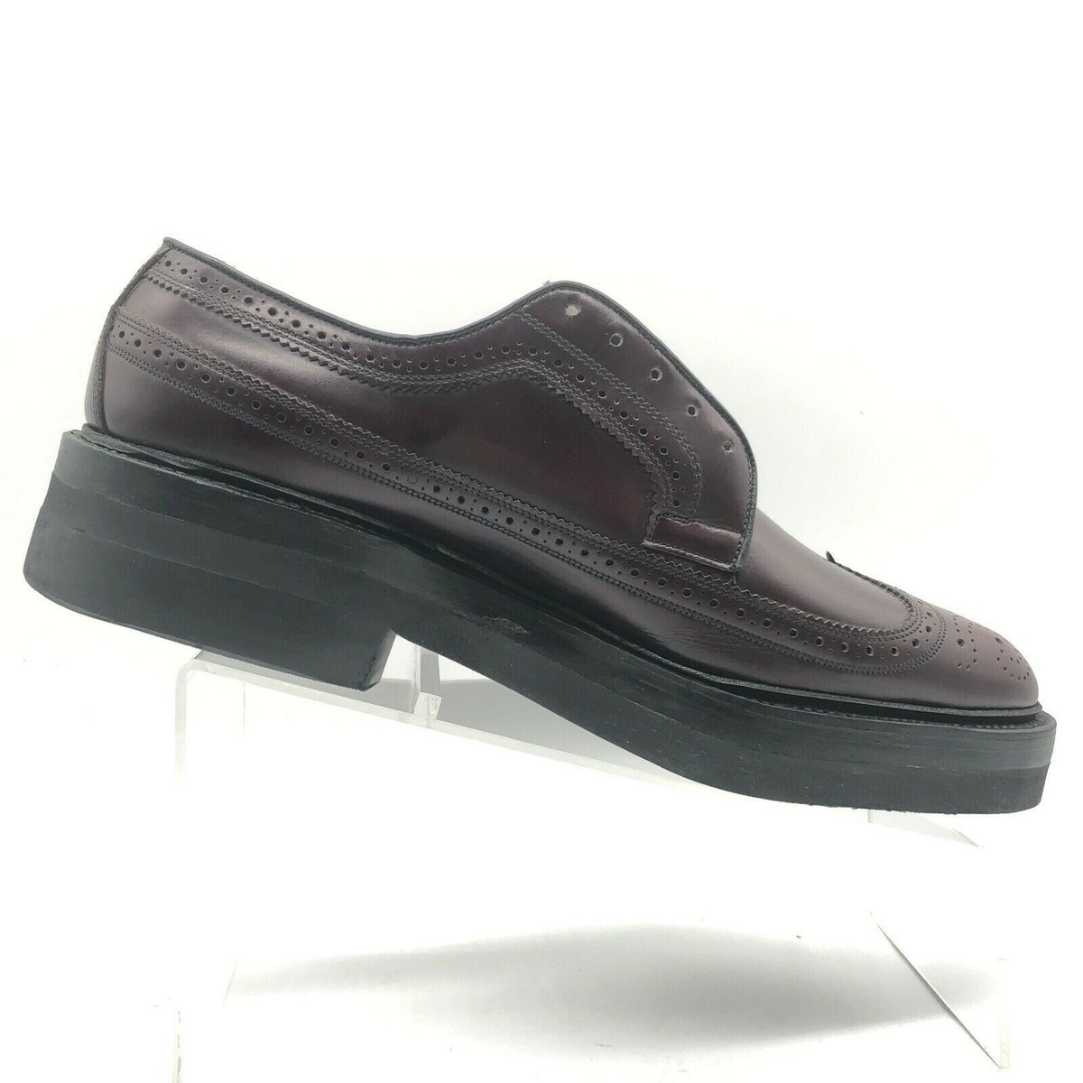 Allen Edmonds MacNeil Burgundy Leather Longwing Wingtip 