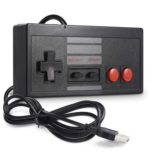 NES Controller USB Wired Gamepad Joystick for PC MAC Raspberry Pi 3 Games Black - Picture 2 of 17